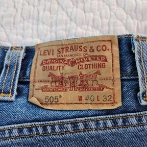 Levi's 505 Straight Blue Denim Jeans